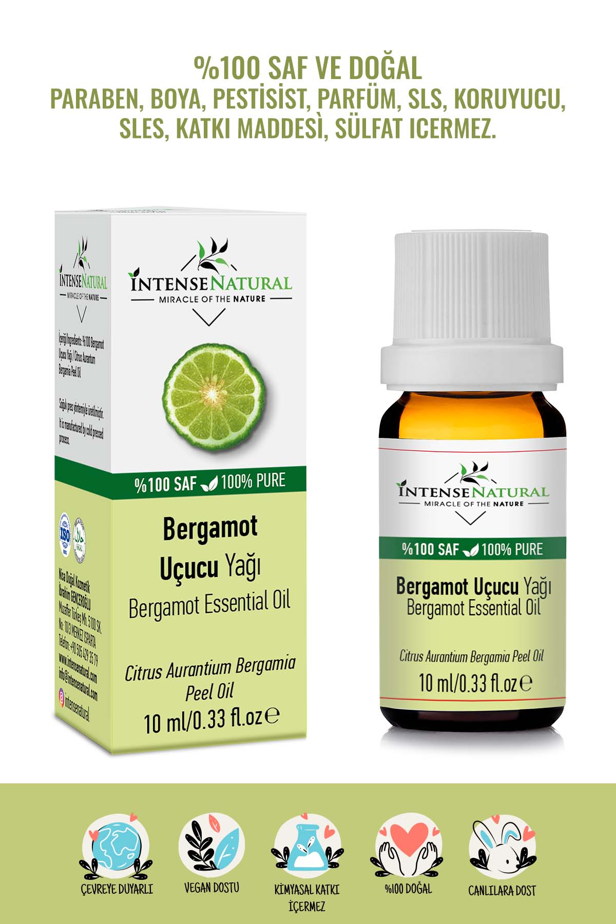 Bergamot Uçucu Yağı 10 ml %100 Bergamut Saf ve Doğal Bergamot Essential Oil