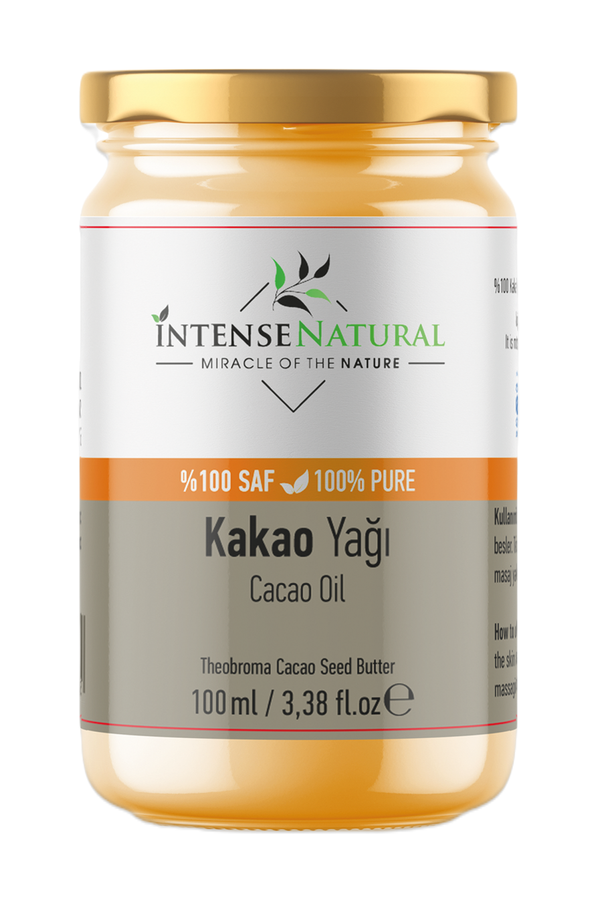 Kakao Çekirdeği Yağı Soğuk Sıkım 100 ml %100 Saf ve Doğal Cacao Butter Oil
