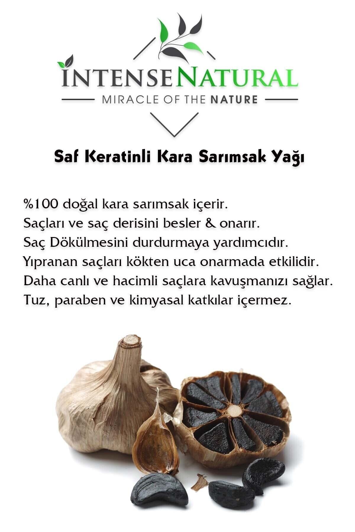 Aşırı Yıpranmış ve Dökülen Saçlara Özel Saf Keratinli Kara Sarımsak Yağı 50 ml Yoğun Saç Bakımı