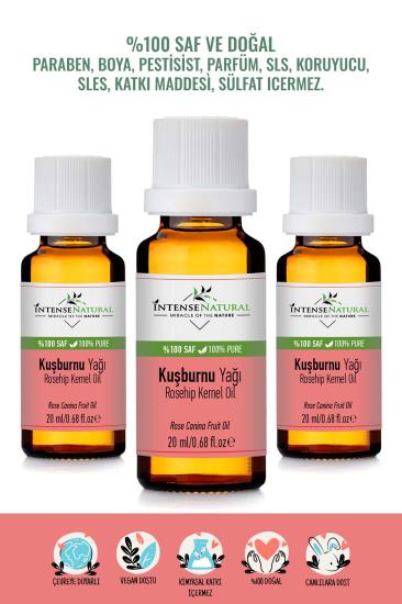 Kuşburnu Çekirdeği Yağı 3x 20 ml %100 Saf